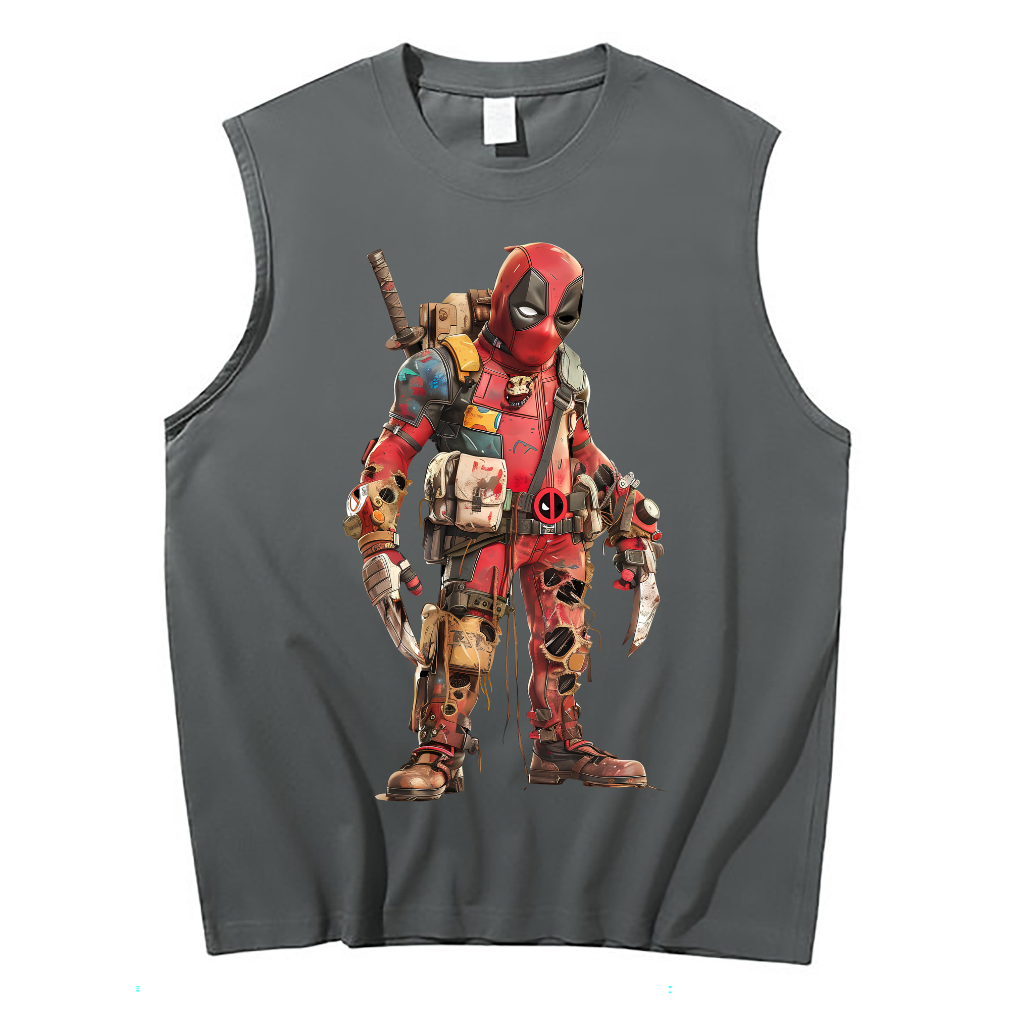 （画像用） Deadpool デッドプール コットン100％タンクトップ（フロントプリント）
